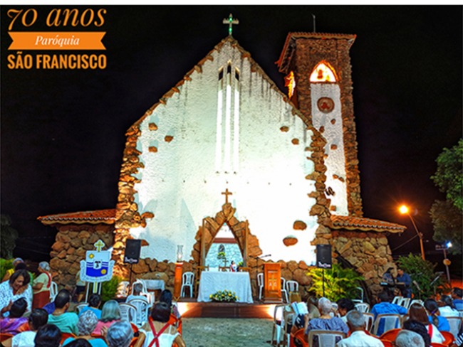 Igreja de São Francisco de Assis celebrou 70 anos de existência com Missa em Ação de Graças