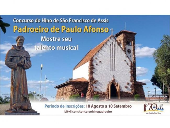 Paróquia São Francisco de Assis, em Paulo Afonso (BA), lança concurso para composição do Hino do Padroeiro