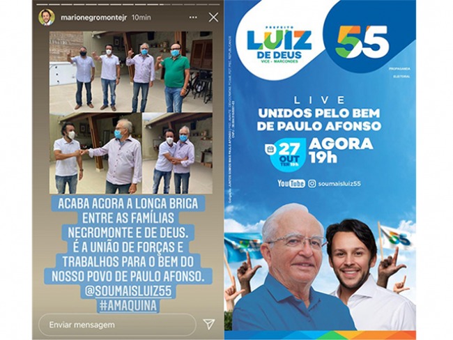 Luiz de Deus e Mário Jr unem as forças a menos de 20 dias das eleições
