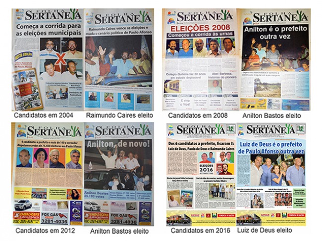 O jornal Folha Sertaneja e o site www.folhasertaneja.com.br na cobertura das eleições municipais de Paulo Afonso – BA.