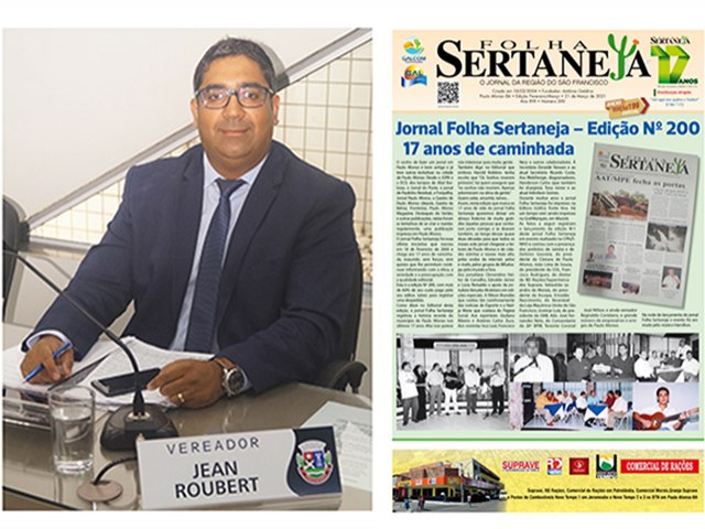 Jornal Folha Sertaneja recebe Moção de Aplausos da Câmara de Paulo Afonso pelos seus 17 anos de vida