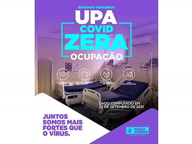 Paulo Afonso zera ocupao da UPA Covid e registra 27 dias sem mortes