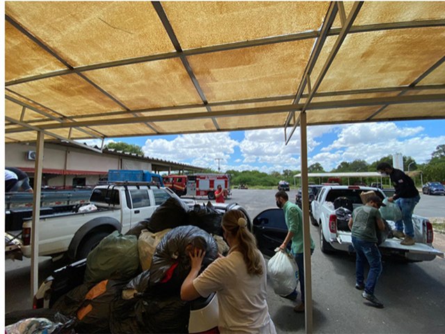 Polícia Civil de Paulo Afonso – 18º Coorpin –, junto com o 15º GBM, arrecada mais de 6 toneladas de donativos para as vítimas das enchentes do Sul da Bahia