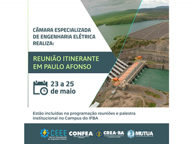 Câmara de Elétrica do Crea-BA realiza reunião itinerante em Paulo Afonso