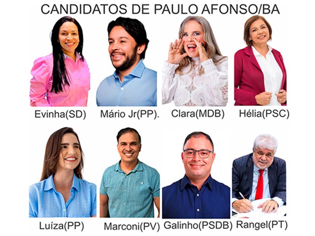 ELEIES 2022  BAHIA - Paulo Afonso tem 8 candidatos nas eleies de 2 de outubro