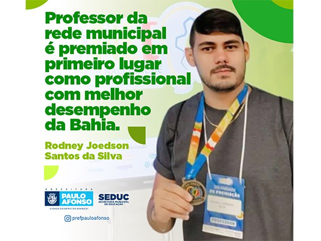 Professor da rede municipal fica em 1 lugar como profissional com melhor desempenho da Bahia