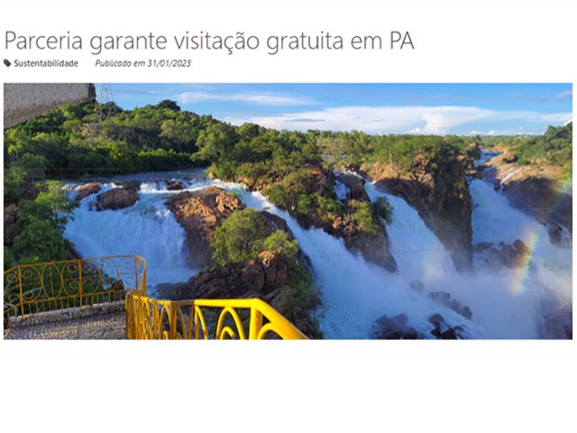 Chesf publicou em seu site nota em que afirma parceria com a Prefeitura para visitao gratuita dos pauloafonsinos s cachoeiras