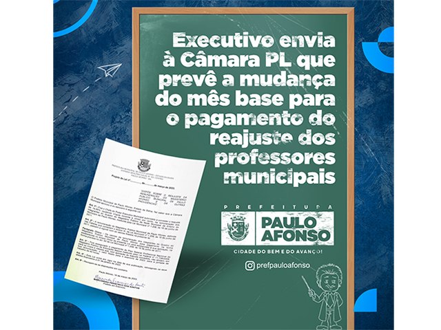 Marcondes envia  Cmara PL que prev reajuste de 14,95% para professores da rede municipal