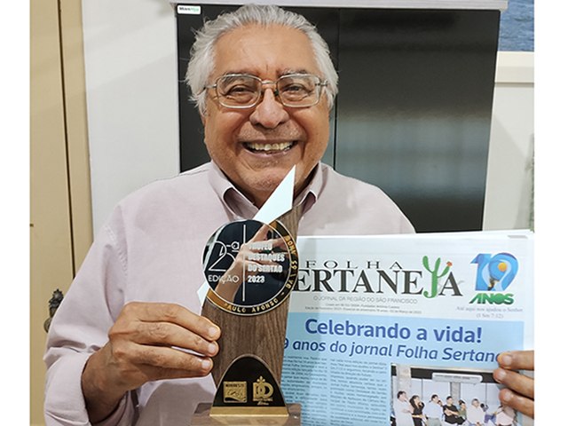 Jornal Folha Sertaneja mais uma vez premiado na festa dos 25 anos do Trofu Destaque do Serto