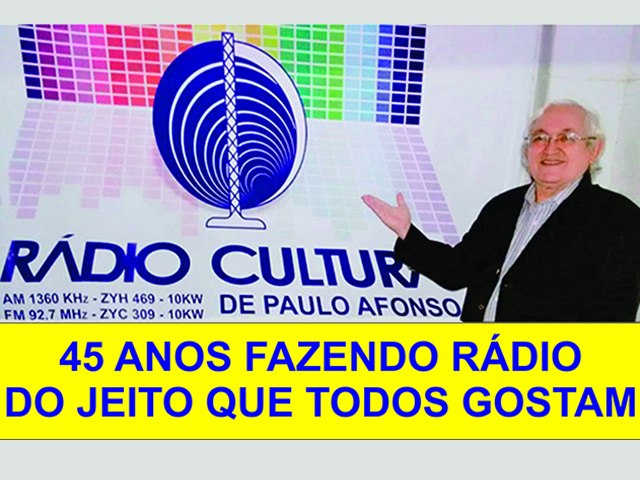 8 de dezembro de 1978... Paulo Afonso comeava a ter voz! Nascia a Rdio Cultura de Paulo Afonso que completa 45 anos.