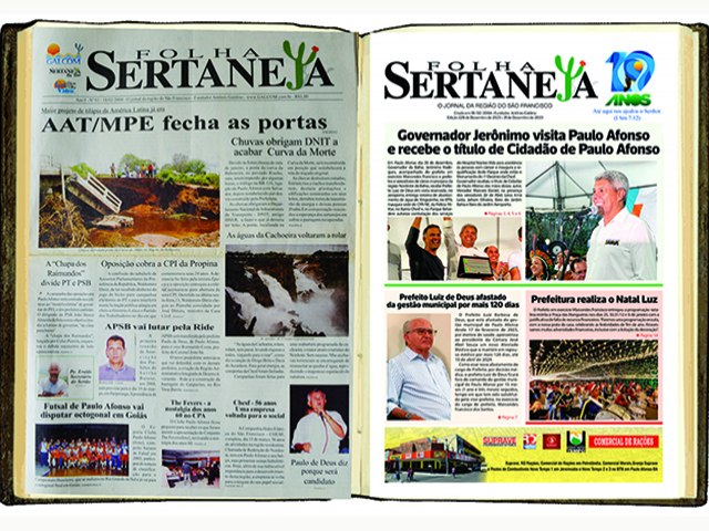 Jornal Folha Sertaneja caminha para os 20 anos contando a história recente de Paulo Afonso e região