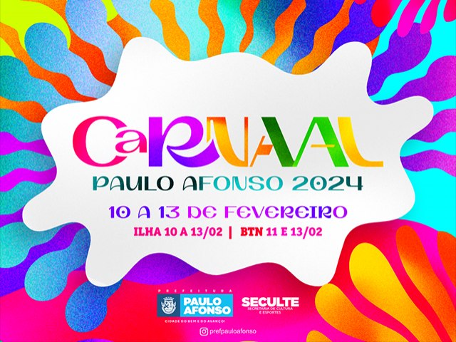Carnaval em Paulo Afonso reúne artistas da terra na Praça das Mangueiras e no BTN de 10 a 13 de fevereiro
