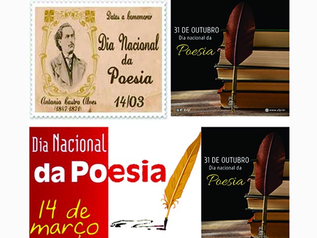 Hoje, 14 de maro, seria o Dia Nacional da Poesia, em homenagem a Castro Alves. Mas...Viva Drummond de Andrade! Tambm...