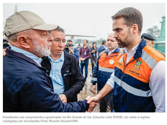 O presidente Lula e as enchentes no Rio Grande - Algumas lies a tirar