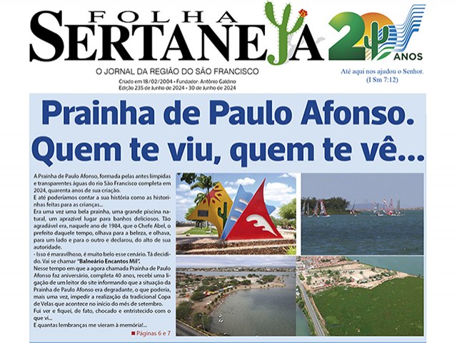 Chegou o Jornal Folha Sertaneja de Junho/2024 - 18 pginas de memrias e porandubas
