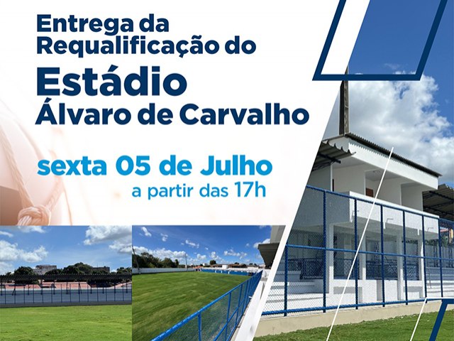 Requalificao do Estdio lvaro de Carvalho, popularmente conhecido como Ruberleno ser entregue nesta sexta-feira (5)