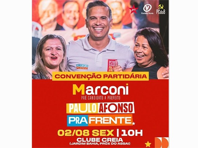 PT, PV e PCdoB anunciam sua Conveno para esta sexta-feira, dia 2 de agosto