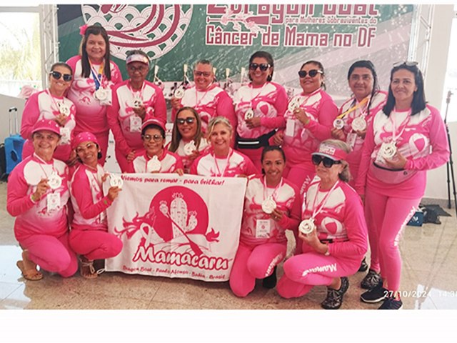 Com apoio da Prefeitura, equipe Mamacaru representa Paulo Afonso em festival internacional Dragon Boat realizado em Braslia