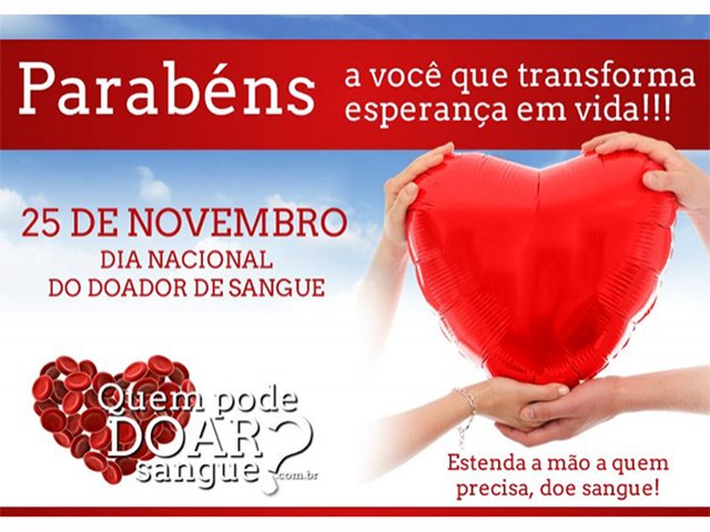 25/11 - Dia Nacional do Doador de Sangue