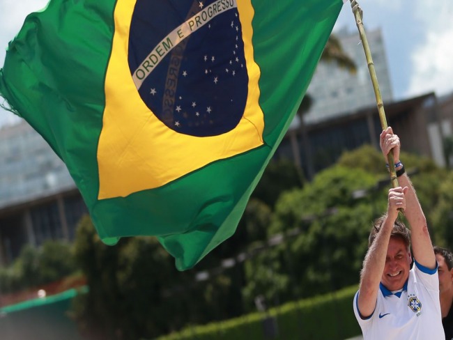 Bolsonaro acompanhou manifestaes em Braslia 