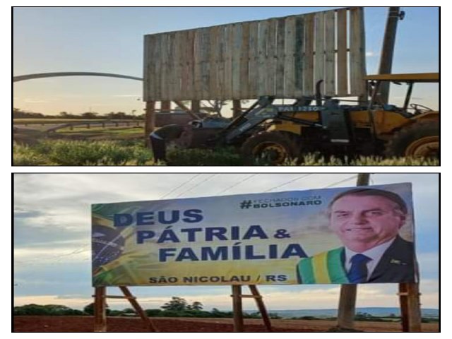 Justia militante manda retirar outdoor com foto do Bolsonaro na cidade de So Nicolau 