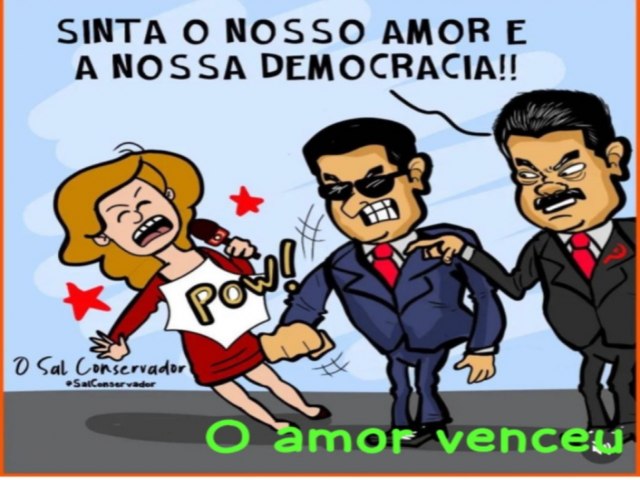 O amor venceu e Maduro brinda reprter da globo com seu carinho no estilo da democracia venezuelana