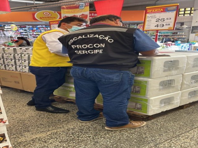 PROCON/SE FISCALIZA SUPERMERCADOS NA CAPITAL E INTERIOR