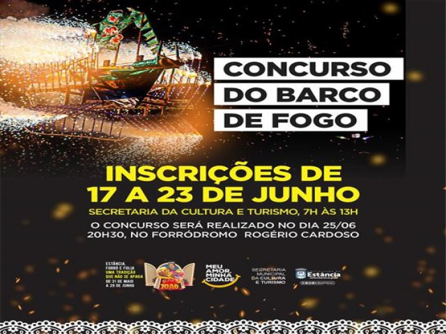 ABERTA AS INSCRIES PARA O CONCURSO DE BARCO DE FOGO