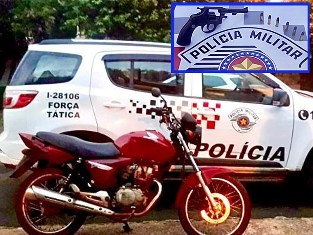 Dono de bar  detido com moto furtada e arma em assentamento de Andradina
