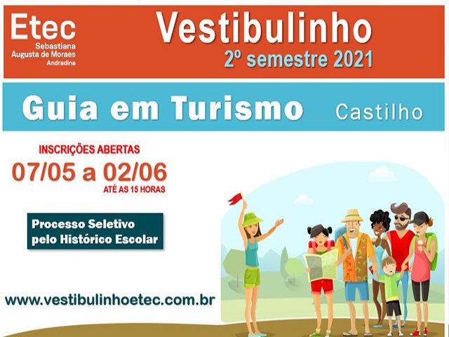 Castilho: Abertas as inscries para o Vestibulinho do Curso Tcnico Gratuito Guia de turismo