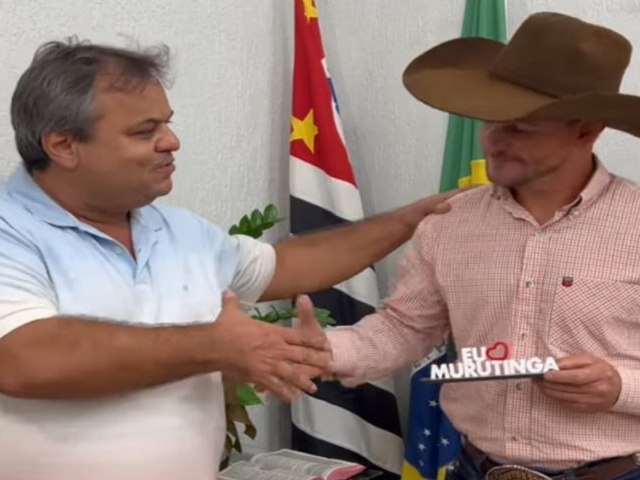 Prefeito Cristiano recebe ex-morador de Murutinga que segue em busca do Bi em Barretos