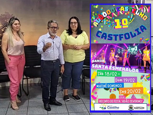 Prefeito Paulo Boaventura anuncia 1 Castfolia com 3 noites e uma matin