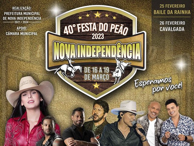 De Ana Castela a Rick & Rener, Nova Independência apresenta grade de shows gratuitos