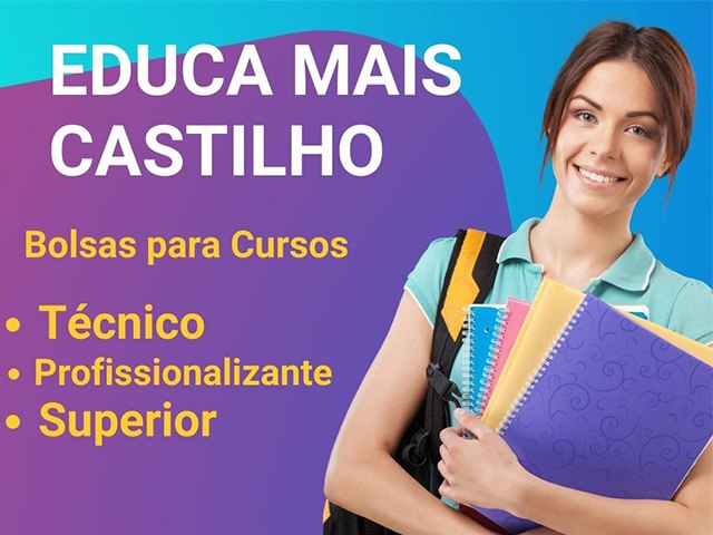Inscrições para Bolsa de Estudo, superior e técnico,  iniciam na próxima semana em Castilho