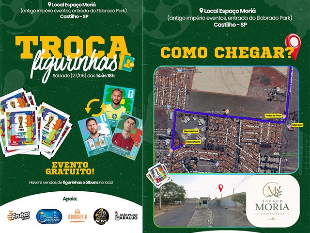 Troca de Figurinhas da Copa 2026 promete reunir colecionadores de toda a regi�o em Castilho