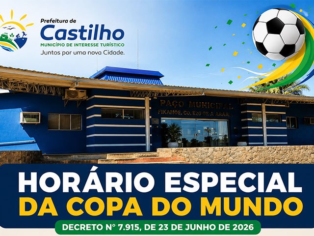  Prefeitura de Castilho encerrar� expediente 1 hora antes dos jogos da Sele��o na Copa  