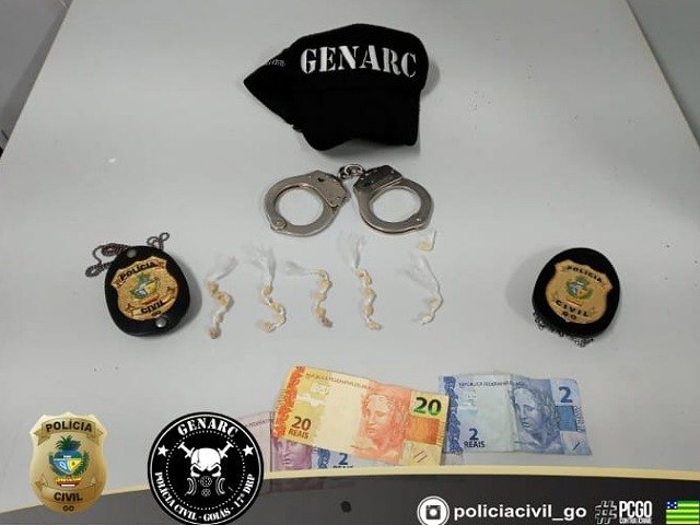 Denncia annima ajuda Polcia Civil a prender traficante em guas Lindas de Gois