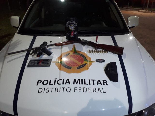 HOMEM  PRESO EM BRAZLNDIA APS VRIOS DISPAROS DE ARMA DE FOGO 