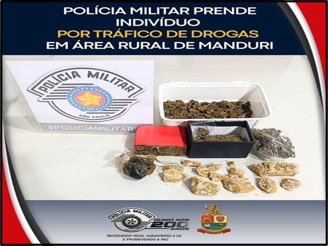 Policia Militar de Manduri/SP, Encontra Drogas Enterradas no Ch�o de Uma Propriedade, Pr�xima a Rodovia Vicinal Antonio Rosetti Em Manduri/SP