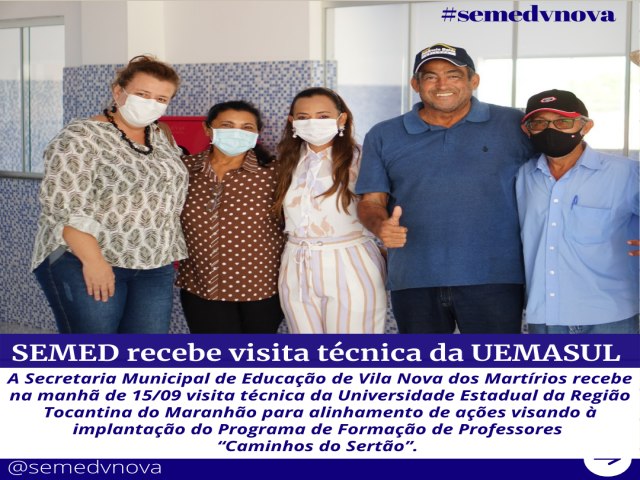 SEMED recebe visita tcnica da UEMASUL