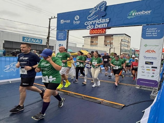 Mais de 700 pessoas participam da Corrida do Bem neste domingo