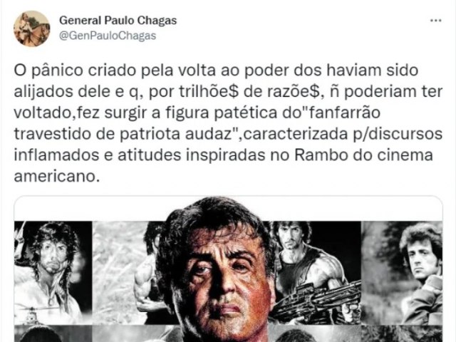 General Paulo Chagas sobre bolsonaristas em quartis: Fanfarres travestidos de patriotas