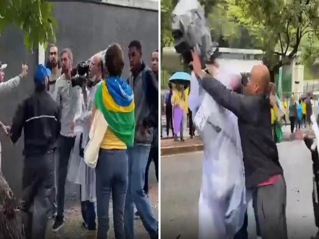 Bolsonaristas agridem jornalistas em Belo Horizonte aps terem acampamento desmontado 