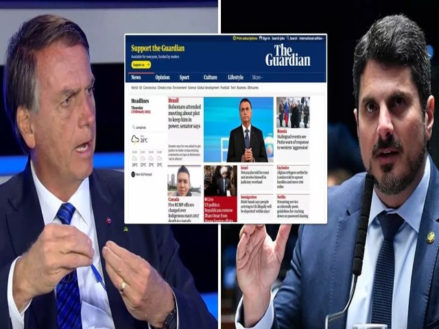 Jornal britnico The Guardian destaca plano golpista de Bolsonaro em manchete