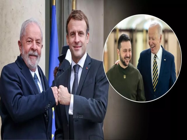 Macron sinaliza positivamente  proposta de Lula de discutir paz na Ucrnia