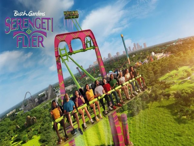 Busch Gardens Tampa, na Flrida, inaugura mais alto e rpido balano gigante do mundo