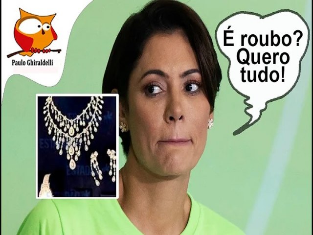 PAULO GHIRALDELLI: MICHELLE BOLSONARO TENTA ROUBAR DIAMANTES 