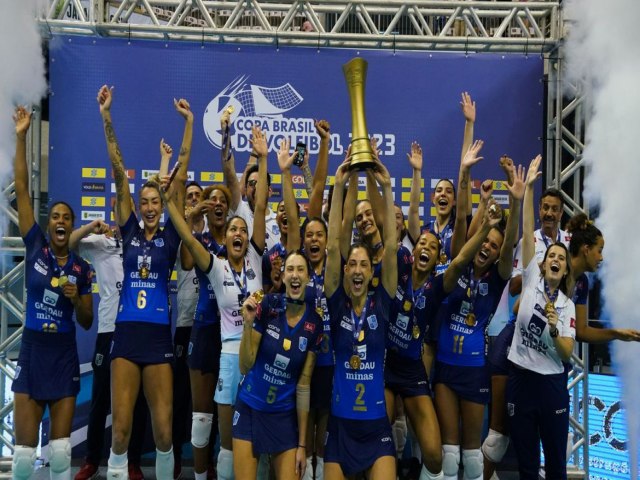 Minas conquista o tricampeonato da Copa Brasil de vlei feminino na Arena Jaragu