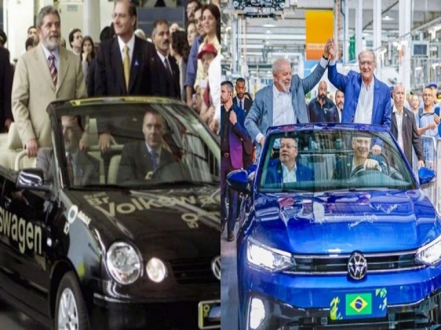 Lula e Alckmin reeditam foto histrica na fbrica da Volkswagen mais de 20 anos depois