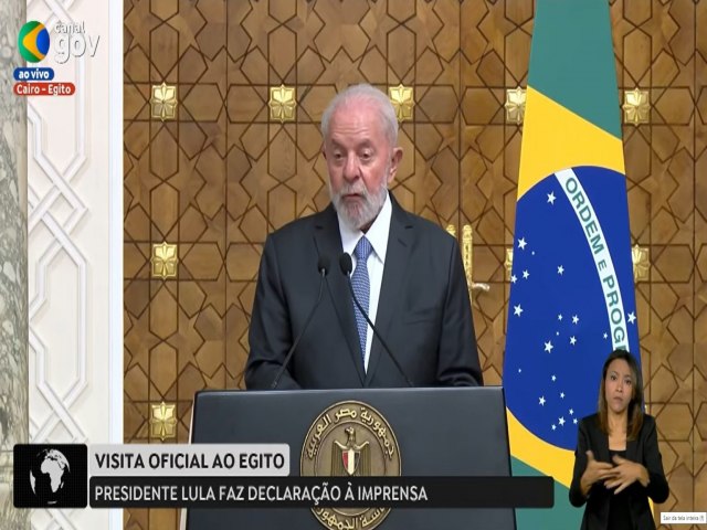  Parece que Israel tem a primazia em descumprir decises da ONU, diz Lula no Egito